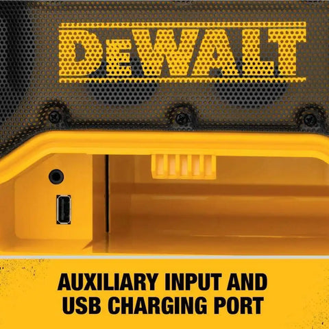 DEWALT 20V MAX Bluetooth Radio, 100 ft Range, Portable for Jobsites (DCR025)