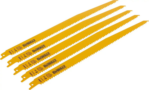 DW4804 6 TPI Taper Back Bi-Metal Reciprocating Saw Blade, 12"
