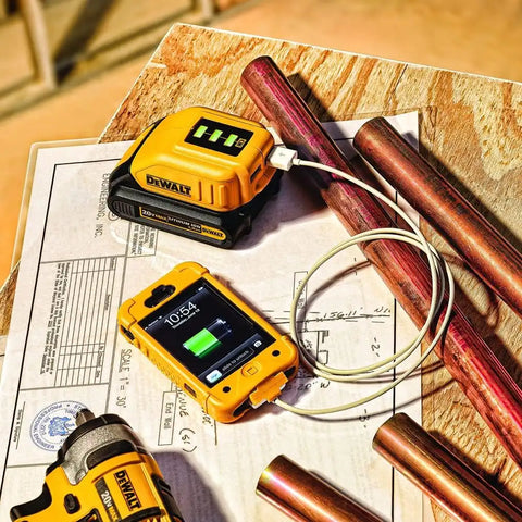 DEWALT 12V/20V MAX USB Charger with 2 Ports and State of Charge Indicator(DCB090)