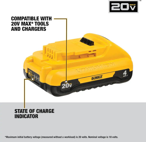 DEWALT 20V MAX 4 Ah Lithium Ion Battery 2-Pack (DCB240-2)