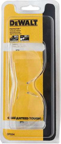DEWALT DPG54-1D Protector Clear High Performance Lightweight Protective Safety Glasses with Wraparound Frame (Pack of 2)