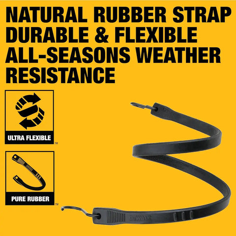 DEWALT DXBC3001015 Black 15" Rubber Tarp Straps, 10 Pack