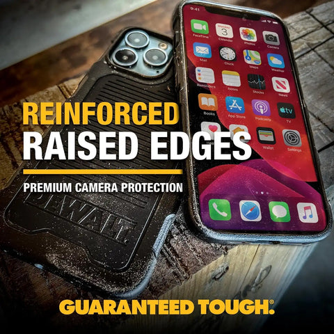 DEWALT Heavy Duty Strong Magnetic for iPhone 14 Pro Max Case Fits MagSafe, Drop Resistant Impact Protective Back Cover, Shockproof Slim Fit for iPhone 14 Pro Max Phone Case, Matte Black