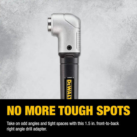 DEWALT Impact Ready 1.5 in Right Angle Drill Attachment, Magnetic Compact Ergonomic 90 Degree Drill Adapter (DWARA120) (Pack of 3)
