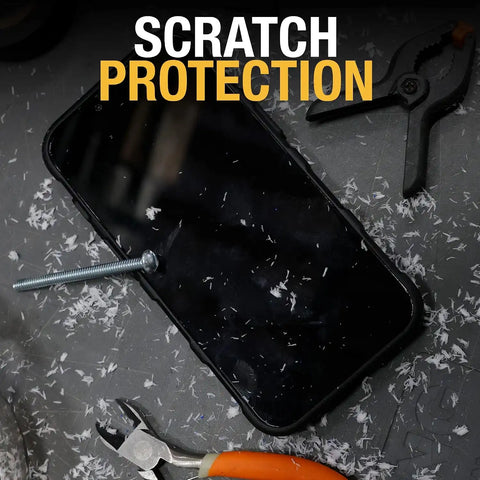 DEWALT Phone Case/Screen Protector Kit — Magnetic Case for iPhone 13 Pro — Tempered Glass Screen Protector Included — MagSafe Compatible Phone Case — Protective Impact & Scratch Resistant — Black