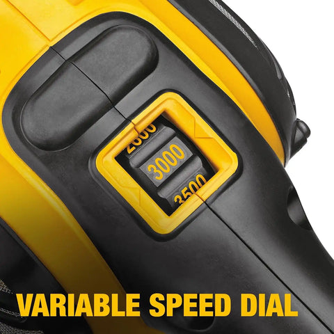 DEWALT Buffer Polisher, 7-in-9-in, 12 amp, Variable Speed Dial 0-3,500 RPM’s, Soft Start Corded Car Buffer (DWP849X)