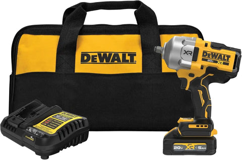DEWALT 20V MAX XR 1/2 Inch Cordless Impact Wrench Kit with Hog Ring Anvil, Battery and Charger Included (DCF961GP1)