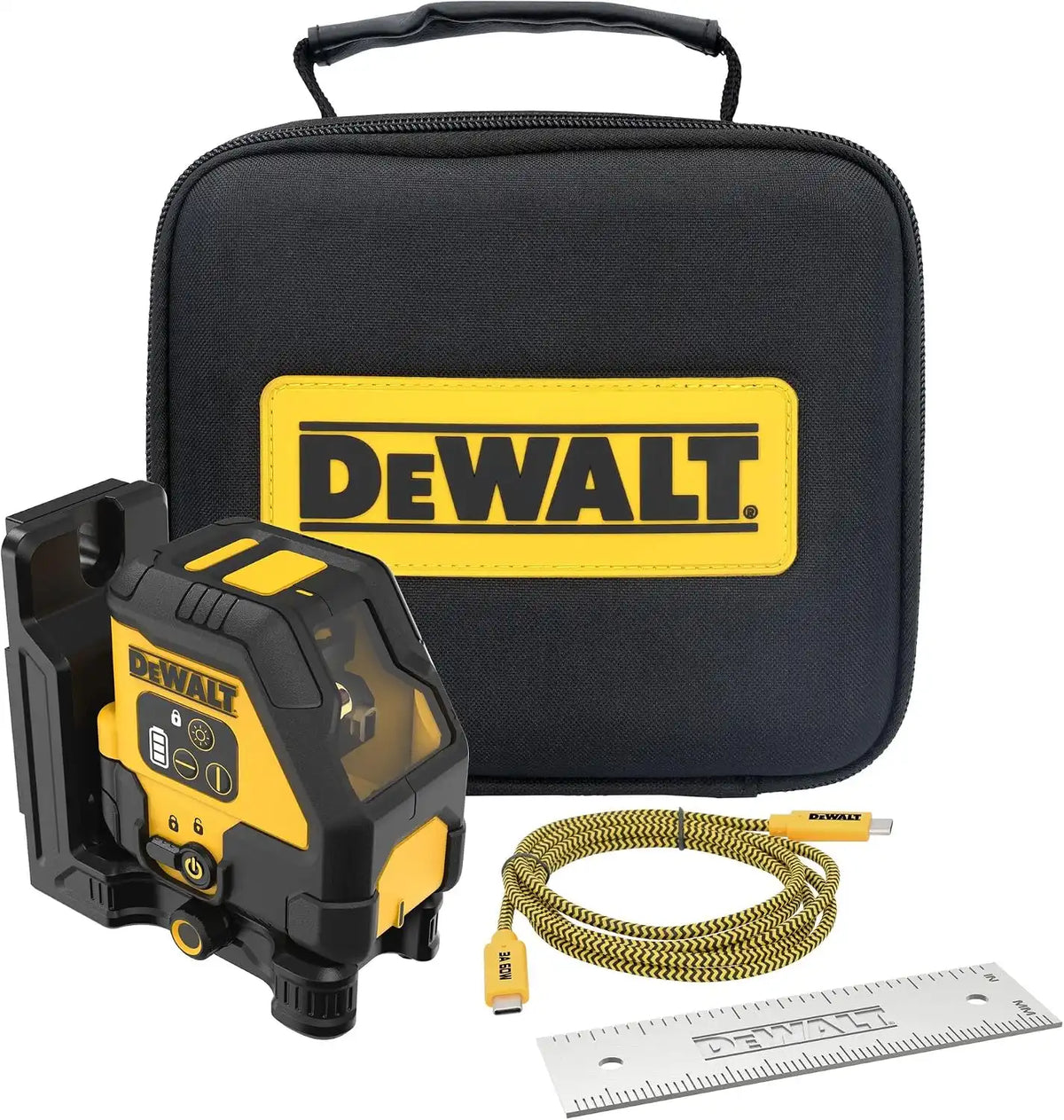 DEWALT USB Rechargeable Red Cross Line Laser Base Kit (DCLE14201RB)