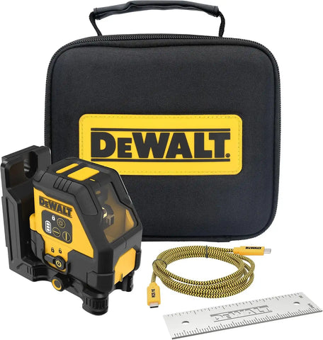 DEWALT USB Rechargeable Red Cross Line Laser Base Kit (DCLE14201RB)