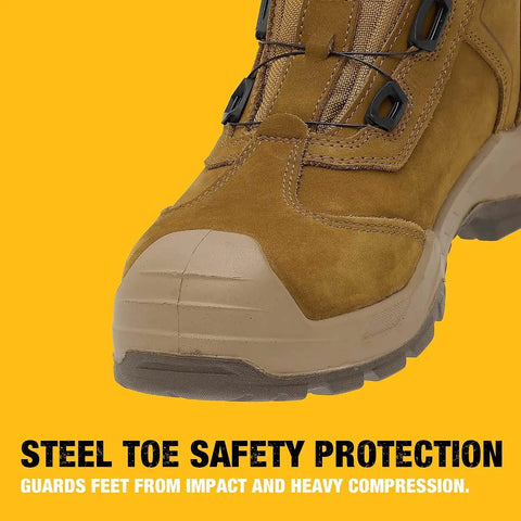 DEWALT Richardson Men's BOA Fit System, Nubuck Leather, Water Resistant, Wide Fit, Steel Toe, Safety Work Boot