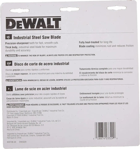 DEWALT Circular Saw Blade, 7 1/4 Inch, 68 Tooth, Metal Cutting (DW3329)