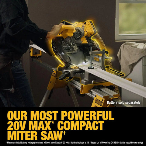 DEWALT 20V MAX XR 10 in. Double Bevel Fixed Miter Saw (Tool Only) (DCS714B)
