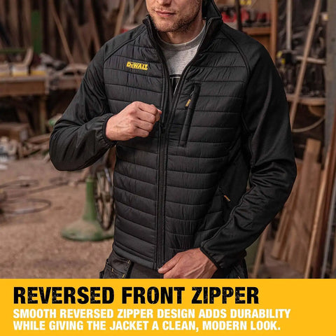 DEWALT Men's Hybrid, Lightweight, Water Resistant, Insulated Work Jacket