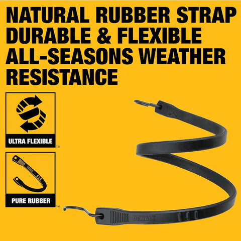 DEWALT DXBC3001021-40 Black 21" Rubber Tarp Straps, 40 Pack