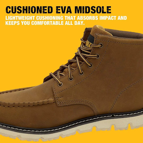 DEWALT Forge Moc Toe, FLEX Outsole, Leather, Steel Toe, Safety Work Boots For Men