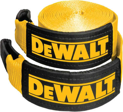 DEWALT DXBC40000 Black/Yellow 4" x 30' Recovery Tow Strap - 13,333 lb Safe Working Load / 40,000 lb Break Strength