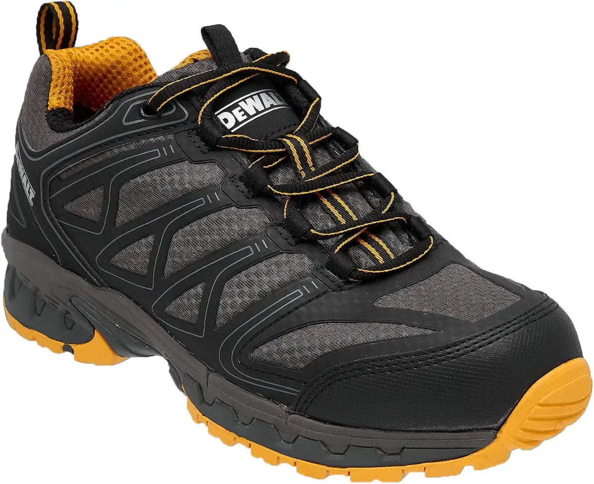 DEWALT Boron Men's Lightweight Aluminum Toe Safety Work Shoes – Slip Resistant, Breathable Mesh, ASTM Certified, Comfortable for Construction & Warehouse