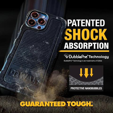 DEWALT Heavy Duty Strong Magnetic for iPhone 14 Pro Max Case Fits MagSafe, Drop Resistant Impact Protective Back Cover, Shockproof Slim Fit for iPhone 14 Pro Max Phone Case, Matte Black