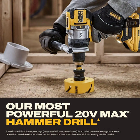 DEWALT 20V MAX XR Brushless Hammer Drill 1/2 In. and High Torque 1/4 Impact Driver Combo with 2 x 4 Ah Batteries and 4 Amp Charger (DCK2112QQ2)