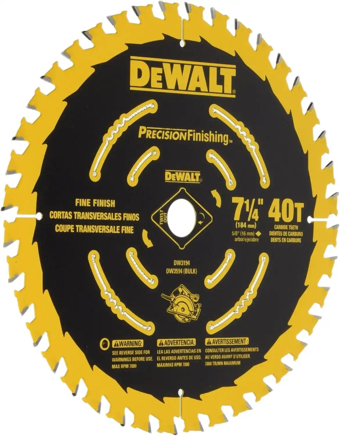 DEWALT DW3194 40T 7-1/4" Blade