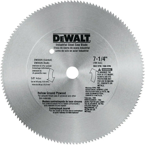 DEWALT Circular Saw Blade, 7 1/4 Inch, 140 Tooth, Wood Cutting (DW3326)