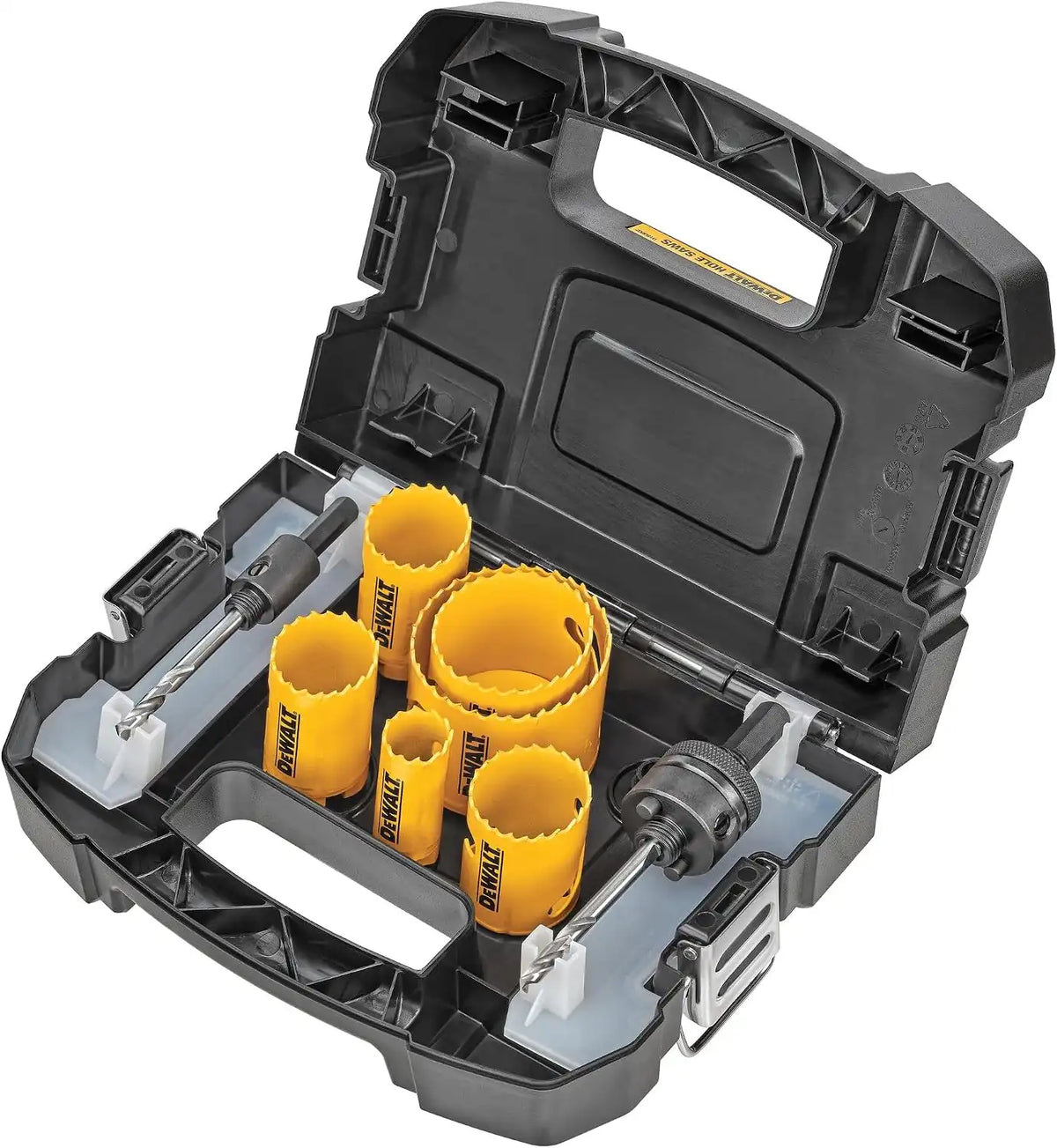 DEWALT Hole Saw Kit, Standard Electrician's Set, Bi-Metal (D180002), Yellow