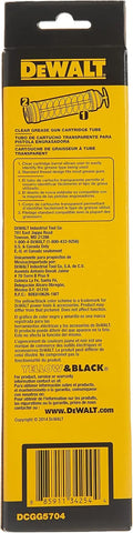 DEWALT Grease Gun Cartridge, Clear Tube (DCGG5704)