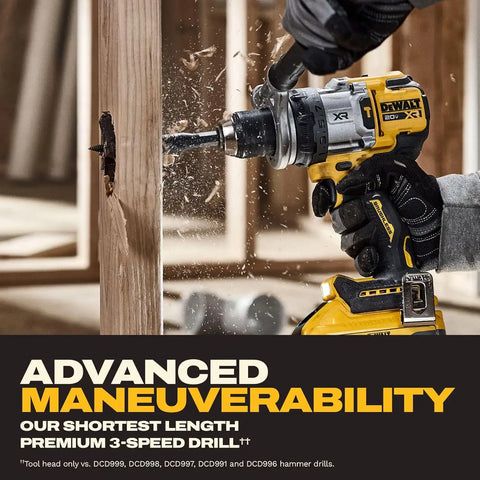 DEWALT 20V MAX XR Brushless Hammer Drill 1/2 In. and High Torque 1/4 Impact Driver Combo with 2 x 4 Ah Batteries and 4 Amp Charger (DCK2112QQ2)