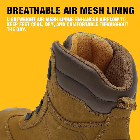 DEWALT Richardson Men's BOA Fit System, Nubuck Leather, Water Resistant, Wide Fit, Steel Toe, Safety Work Boot
