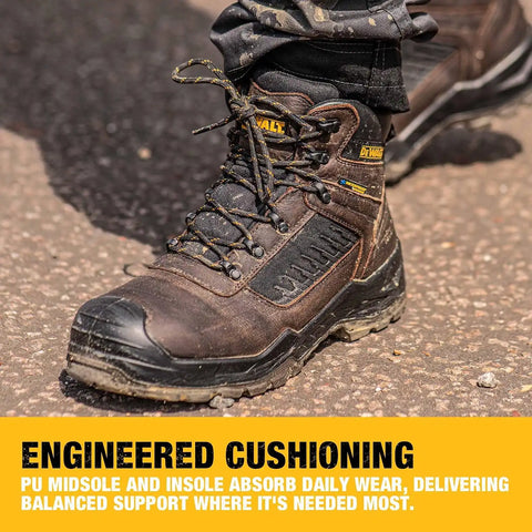 DEWALT Reynolds Men's Waterproof, Leather, Steel Toe, Safety Work Boot