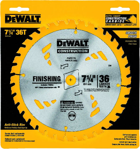 DEWALT DW3176 Finishing Saw Blade