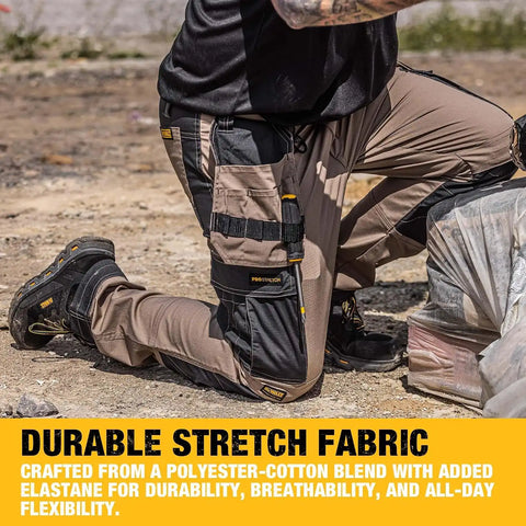 DEWALT Barstow Men's Pro-Stretch, Water Resistant, Slim Fit, Holster Pocket, Utility Work Pants