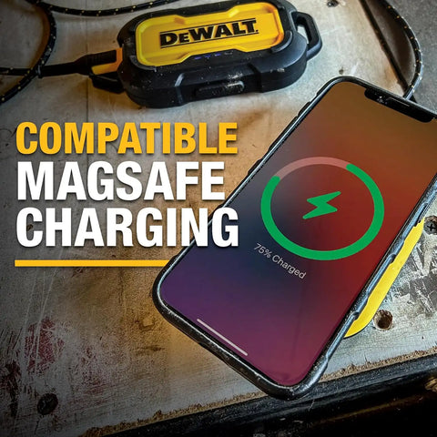DEWALT Heavy Duty Strong Magnetic for iPhone 14 Pro Case Fits MagSafe, Drop Resistant Impact Protective Back Cover, Shockproof Slim Fit for iPhone 14 Pro Phone Case, Matte Black