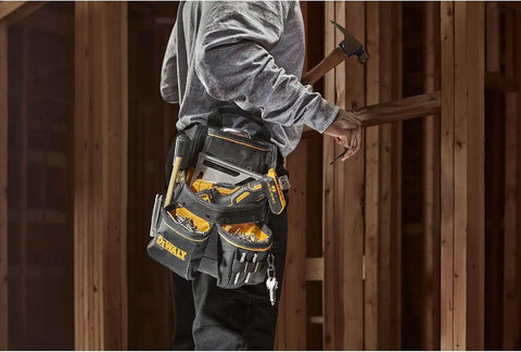 DEWALT Tool Pouch with Belt, 13 Pocket Professional Small Tool Belt Pouch (DWST540201)