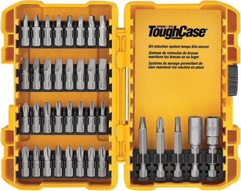 DEWALT Screwdriver Bit Set, 100 Pc Impact Driver Bit Set with Drill Bits, Magnetic Holder and Nut Drivers, FlexTorq Impact Ready, ToughCase Included (DWA2FTS100) (Pack of 5)