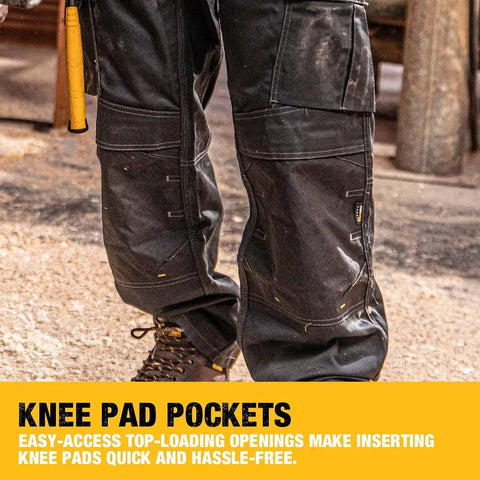 DEWALT Protradesman Men's Loose Fit, Holster Pocket, Cottonpoly Stretch Work Pants