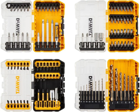 DEWALT Screwdriver Bit Set, 100 Pc Impact Driver Bit Set with Drill Bits, Magnetic Holder and Nut Drivers, FlexTorq Impact Ready, ToughCase Included (DWA2FTS100) (Pack of 5)