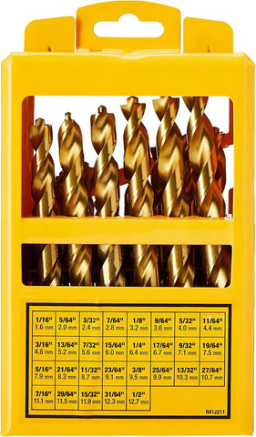 DEWALT Titanium Nitride Coated Drill Bit Set with Pilot Point, 29-Piece (DW1369)