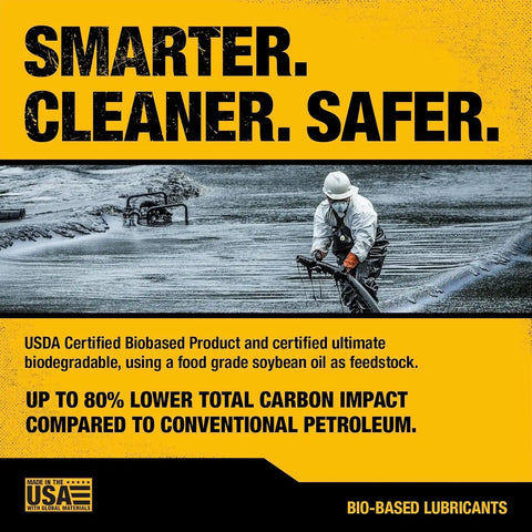 DEWALT – Biodegradable Bar & Chain Oil – Green, Eco-Friendly, Non-Toxic Professional Bar & Chainsaw Lubricant – Ultraclean All-Season Oil for Gas, Electric Saw, & Pole Saw, 16 oz (Case of 24)