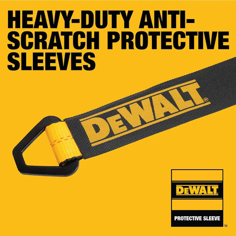 DEWALT DXBC80004 Black/Yellow 2" x 24" Premium Axle Tie Down Strap (10,000 lb Break Strength) - Heavy Duty for Truck, Trailer, ATV, UTV