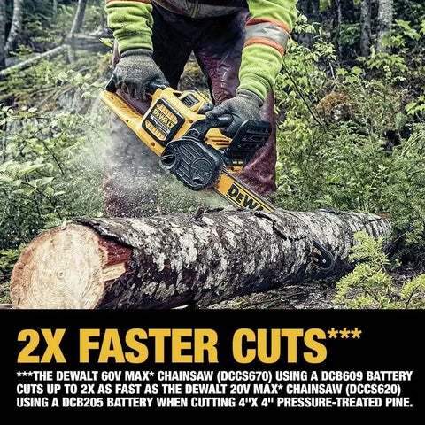 DEWALT FLEXVOLT CHAINSAW 60V 2Ah 16IN
