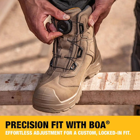 DEWALT Richardson Men's BOA Fit System, Nubuck Leather, Water Resistant, Wide Fit, Steel Toe, Safety Work Boot