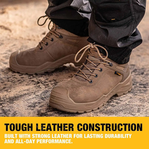 DEWALT Hayes Men's Waterproof, Leather, Steel Toe, Safety Work Boot