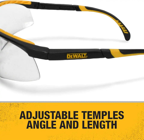 Dewalt Dual Comfort Silver Mirror High Performance Protective Safety Glasses Dpg55 Unisex Adult Adjustable Rubber Rimless