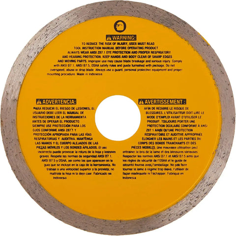 DEWALT Diamond Blade for Porcelain Tile, Wet/Dry, 4-1/2-Inch (DW4765)