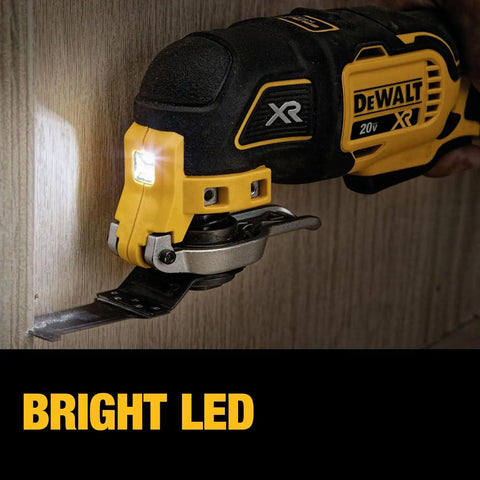 DEWALT 20V Oscillating Tool, Cordless, Wood Blades, Sandpaper, Tool Bag, Battery and Charger Included (DCS356SD1)
