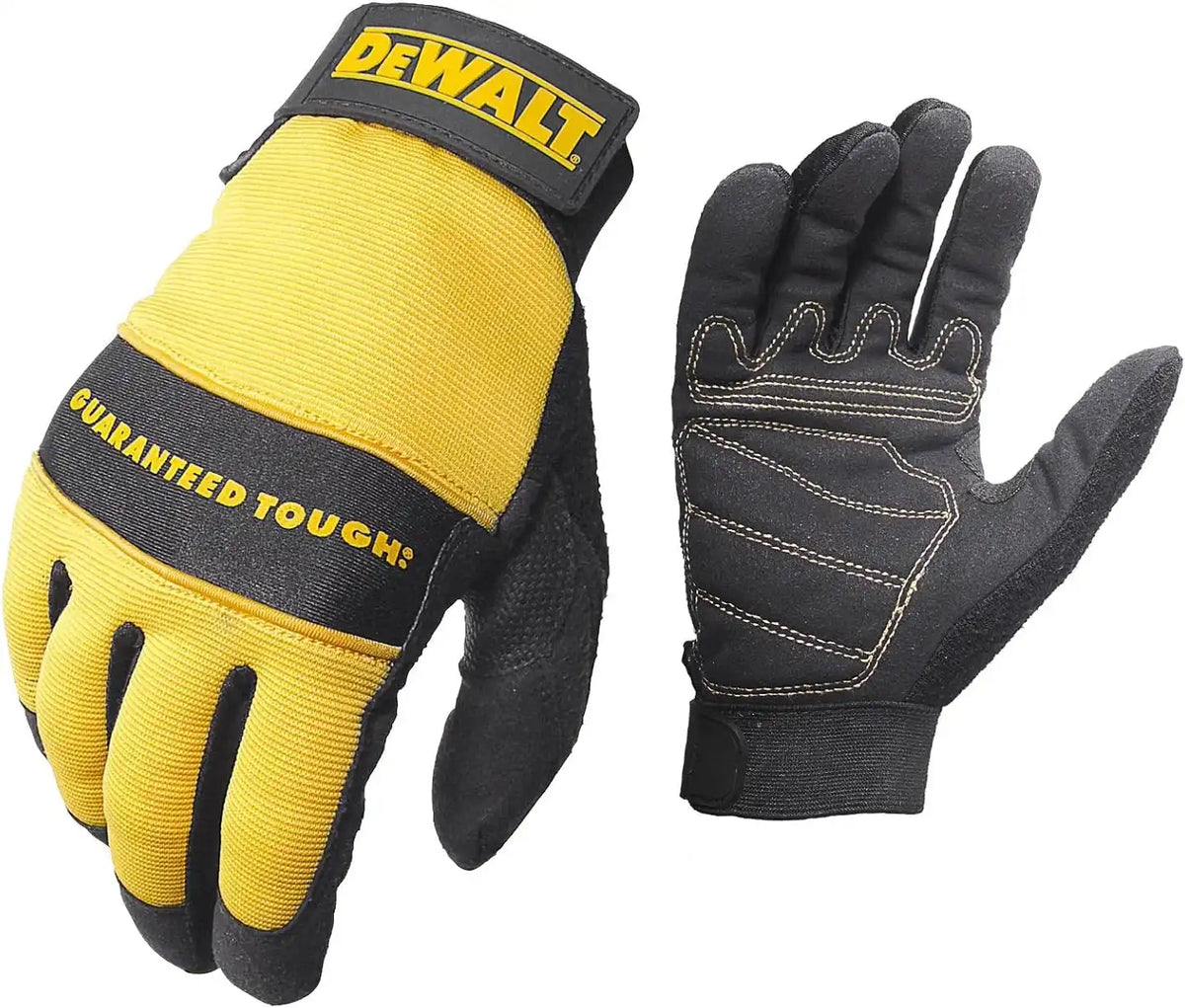 DEWALT DPG20XL All Purpose Synthetic Leather Palm Spandex Back Velcro Wrist Work Glove, X-Large