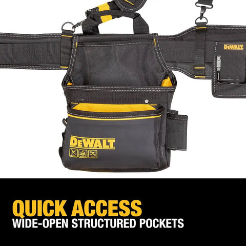 DEWALT Professional Tool Belt Organizer With Suspenders and 25 Pockets, Heavy Duty Construction (DWST540602)