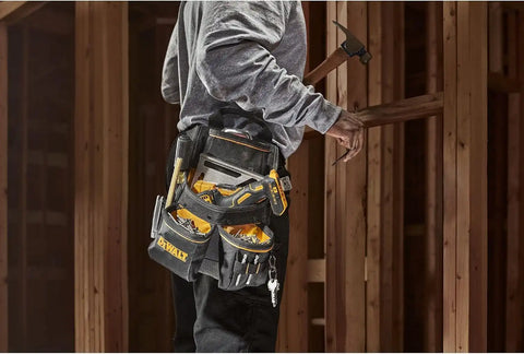 DEWALT Tool Pouch with Belt, 13 Pocket Professional Small Tool Belt Pouch (DWST540201) (Pack of 6)