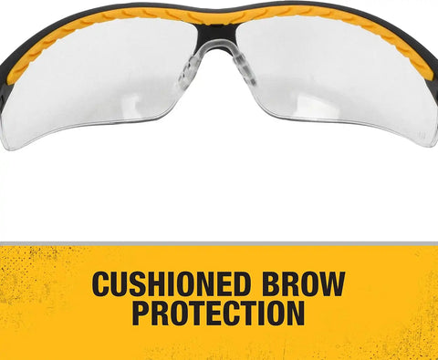 Dewalt Dual Comfort Silver Mirror High Performance Protective Safety Glasses Dpg55 Unisex Adult Adjustable Rubber Rimless